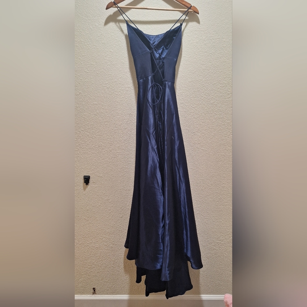 Sherri Hill Navy Dress - Picture 4 of 5